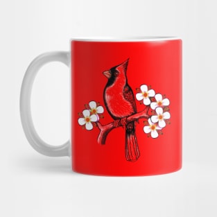 Red Cardinal dogwood flower North Carolina Virginia Mug